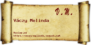 Váczy Melinda névjegykártya