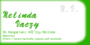 melinda vaczy business card